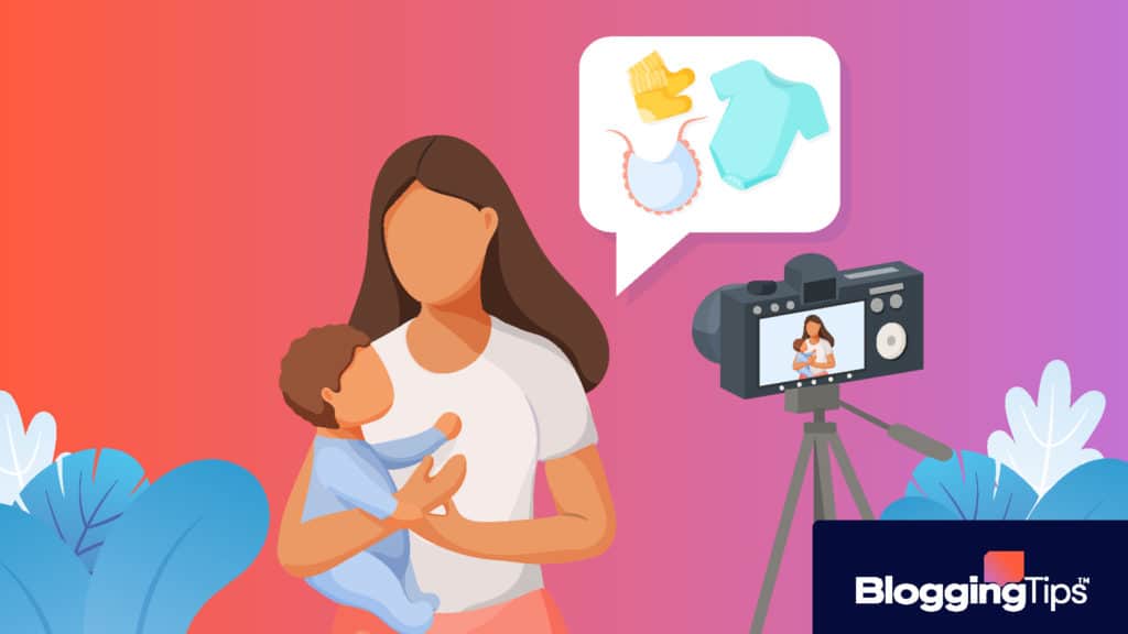 vector graphic showing an illustration of how to start a mommy blog