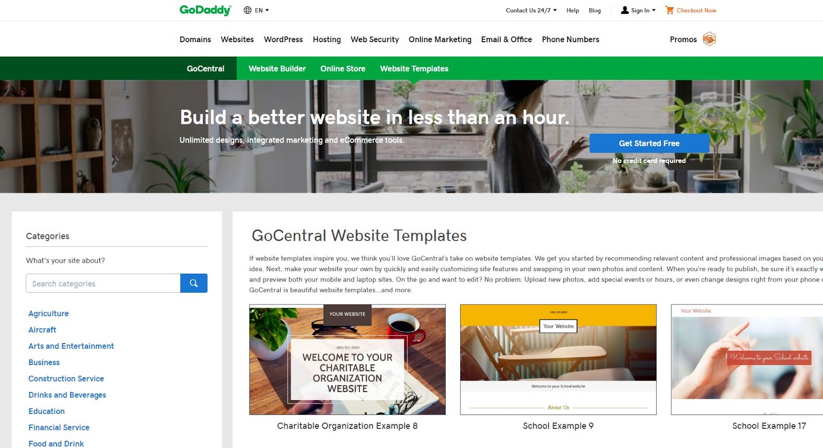 Squarespace vs GoDaddy GoCentral: A Blogger’s Guide to the Best Website Builder - godaddy gocentral templates