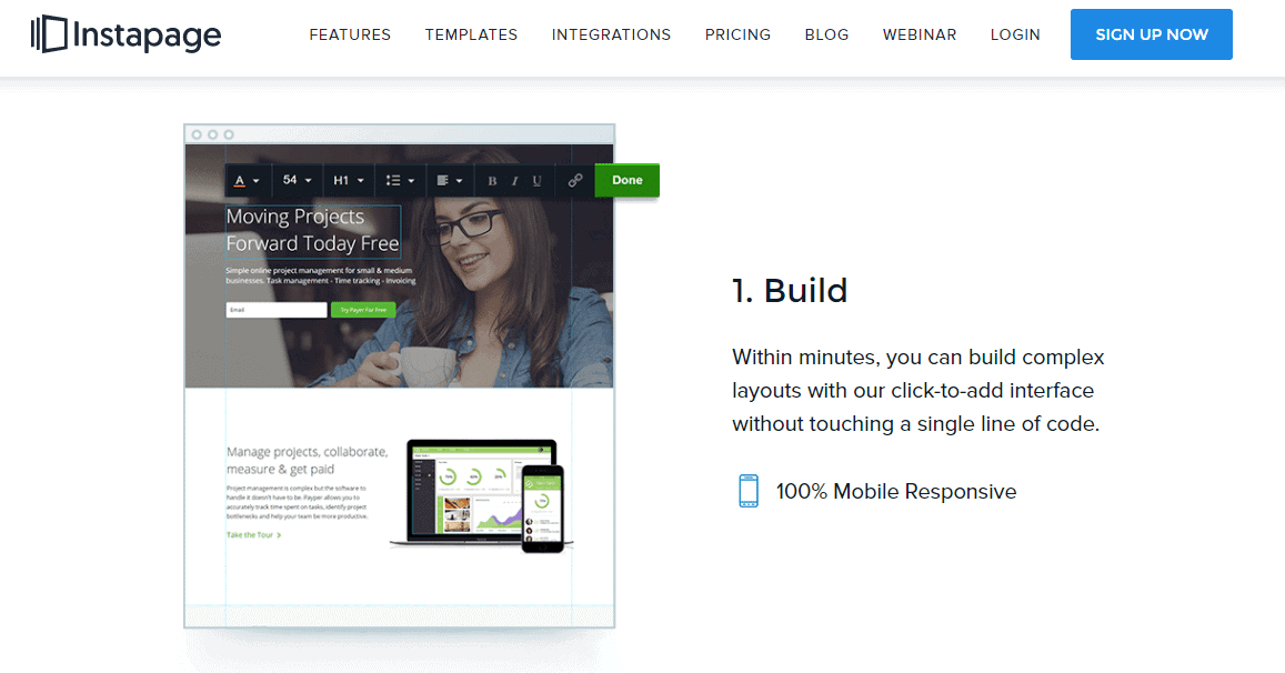 Build Landing Pages with Instapage