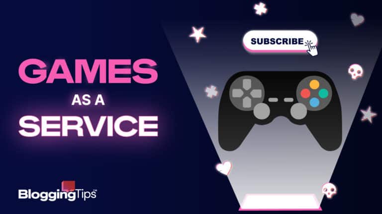 vector graphic showing a header image for games as a service blog post