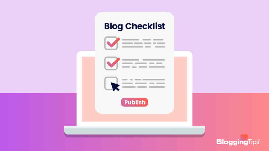 image showing a blog checklist on a tablet against a plain background