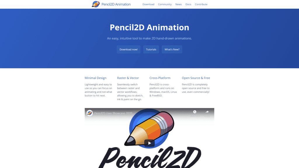 pencil2d homepage screenshot 1