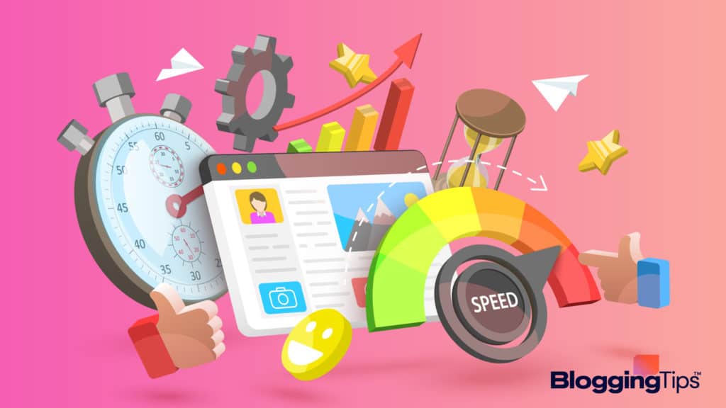 vector illustration of elements of how to increase page speed