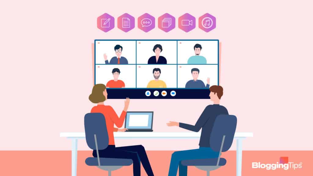 vector graphic showing an illustration of the best meeting management software