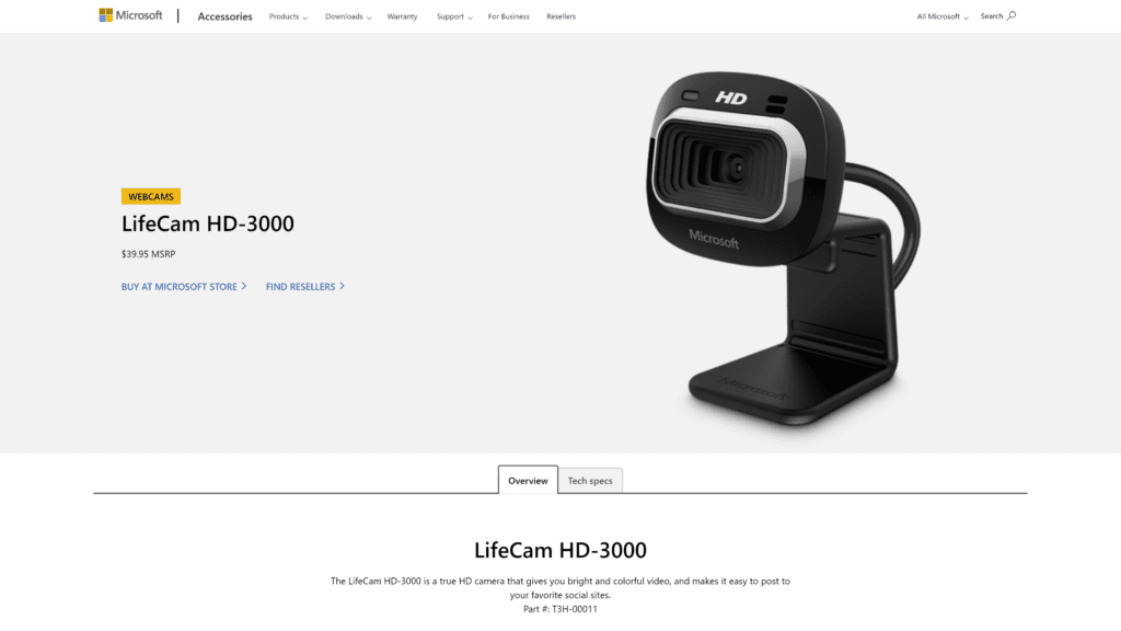 microsoft lifecam homepage screenshot 1