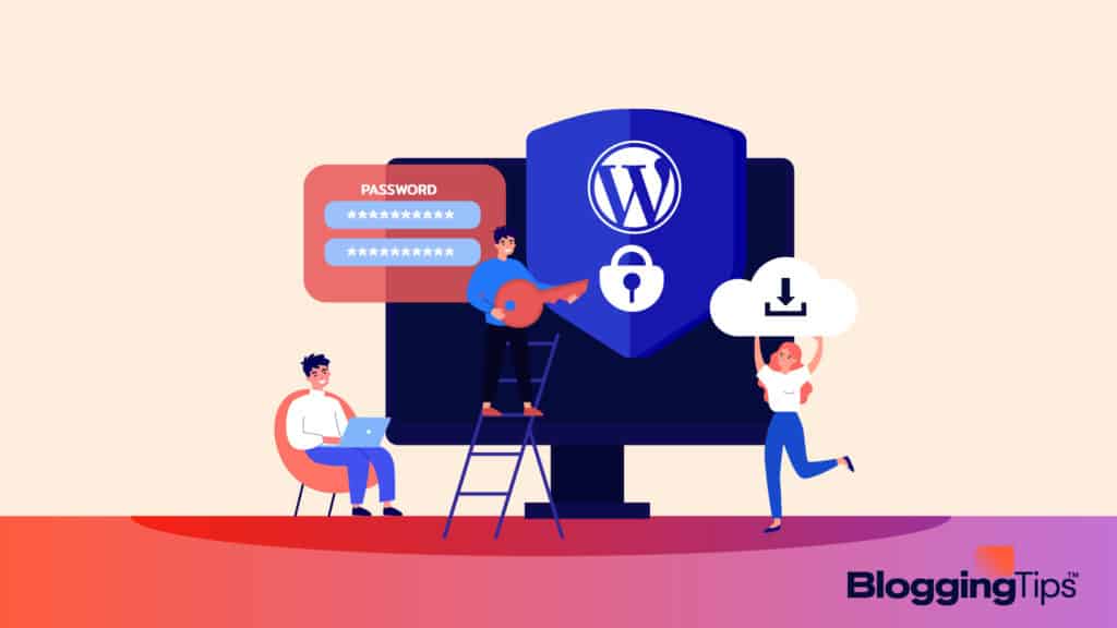 vector illustration showing elements related to wordpress security plugins