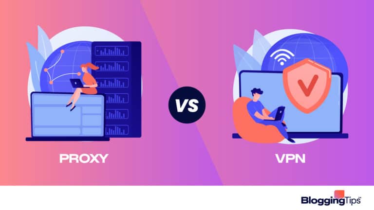 image showing an illustratoin of the difference between proxy vs vpn