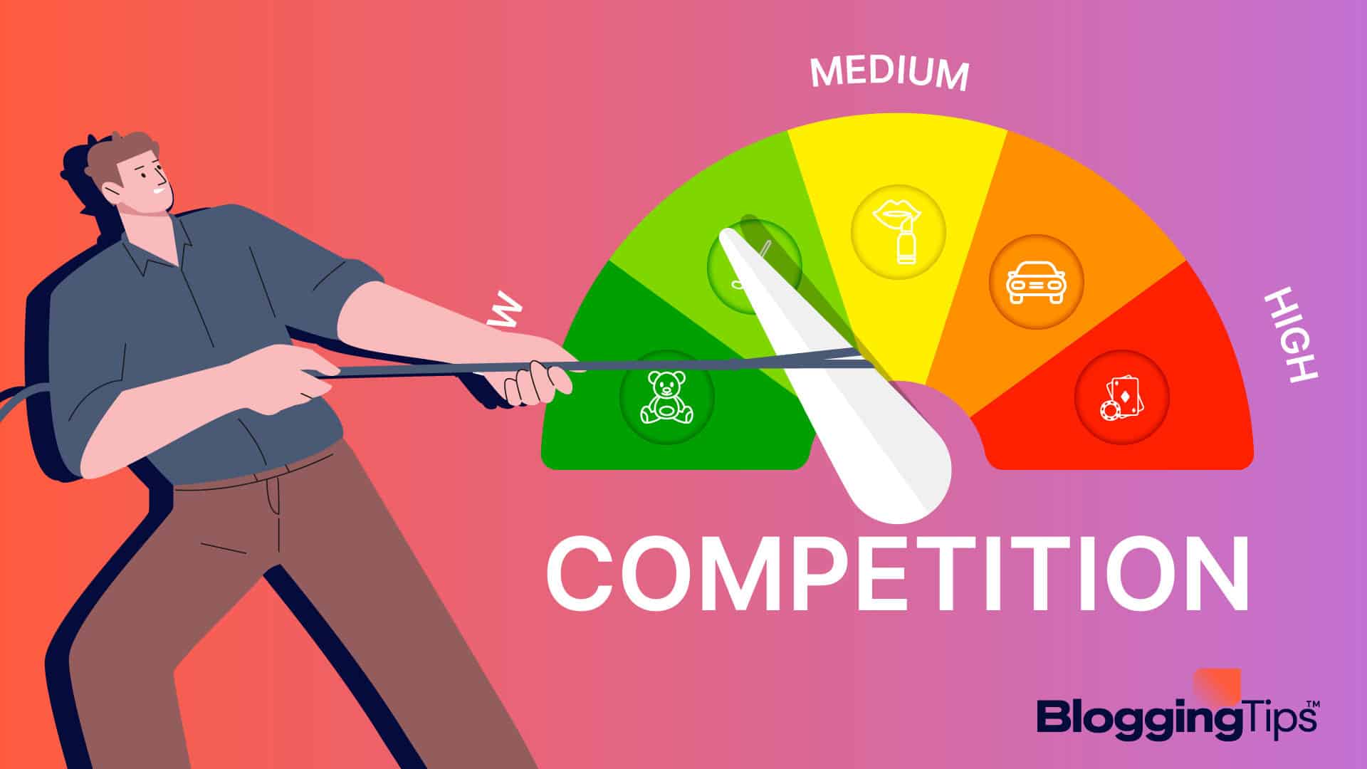 vector graphic showing an illustration of competitive niches