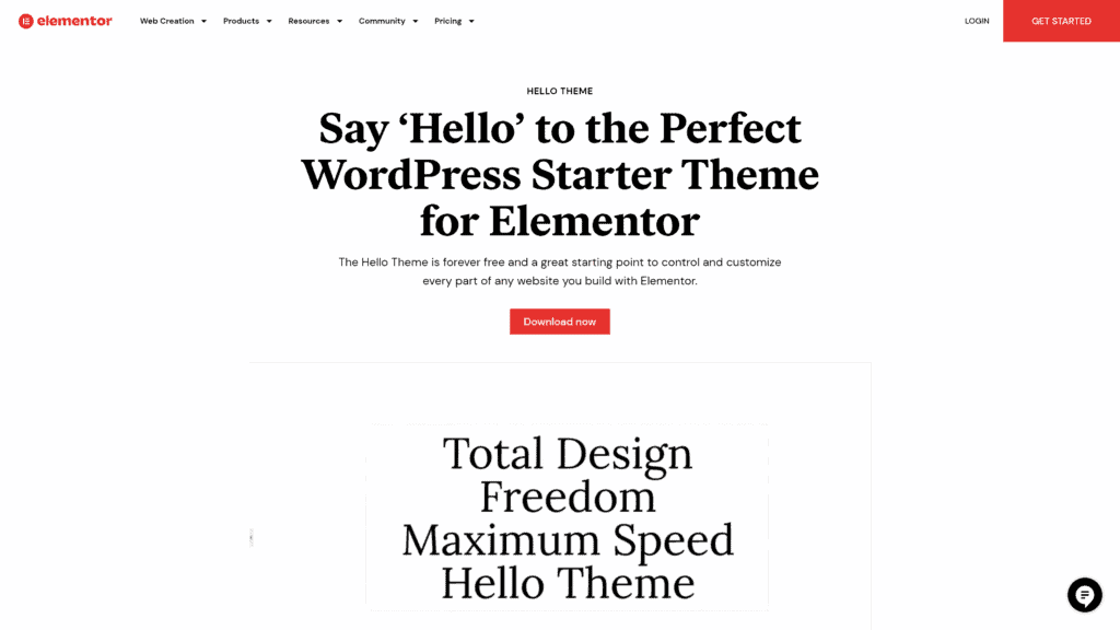 elementor hello theme homepage screenshot 1