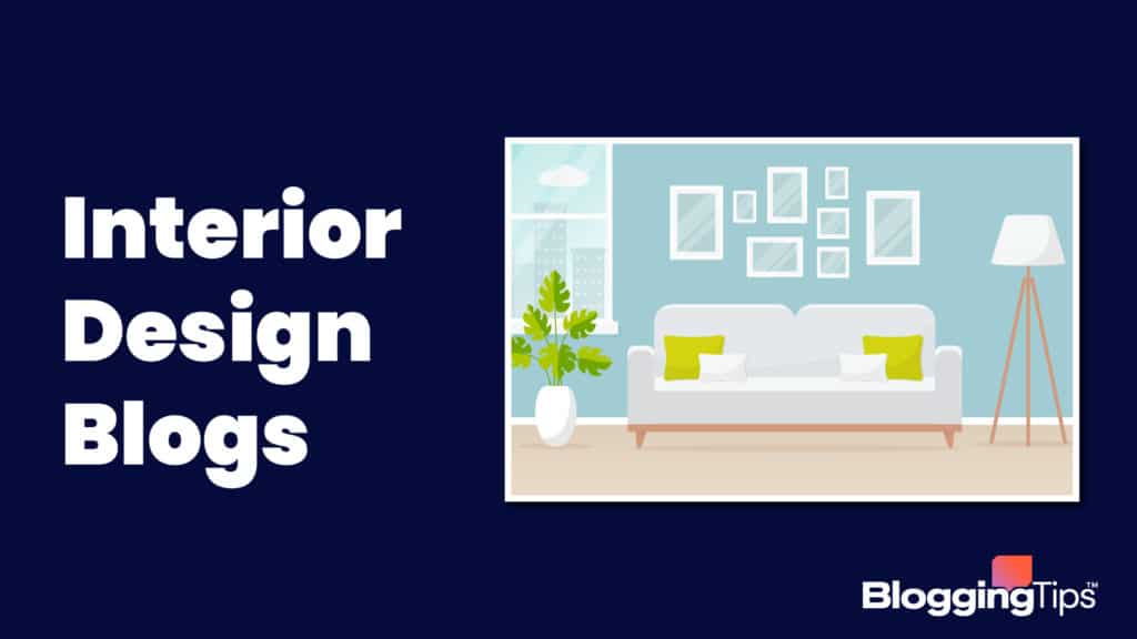 vector graphic showing an illustration of interior design elements, with the words 