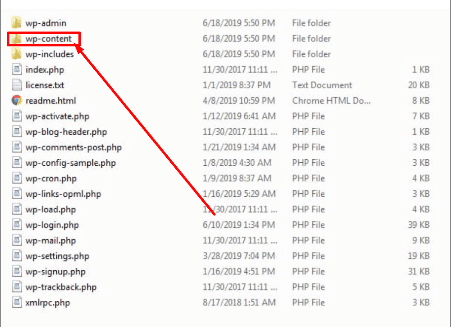 download and delete the wp-content folder