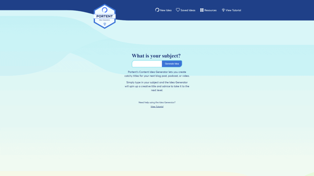 screenshot of the portent_title-maker homepage