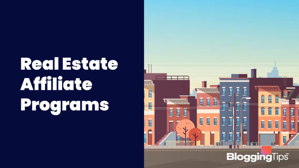 vector graphic showing an illustration of a person working on the best real estate affiliate programs