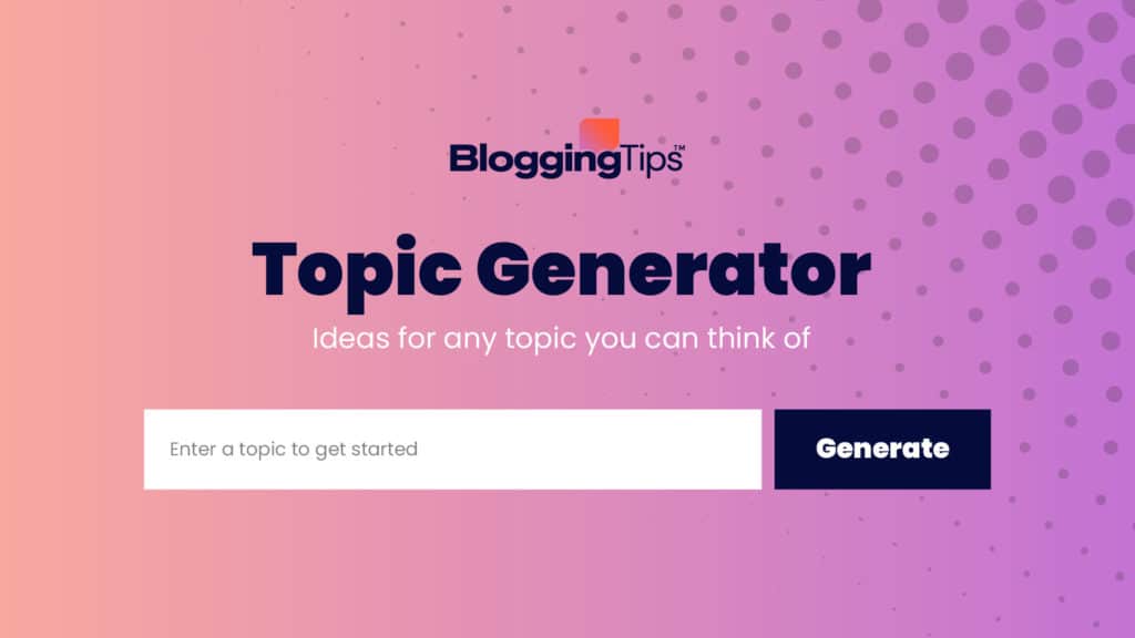 vector graphic showing elements related to topic generators