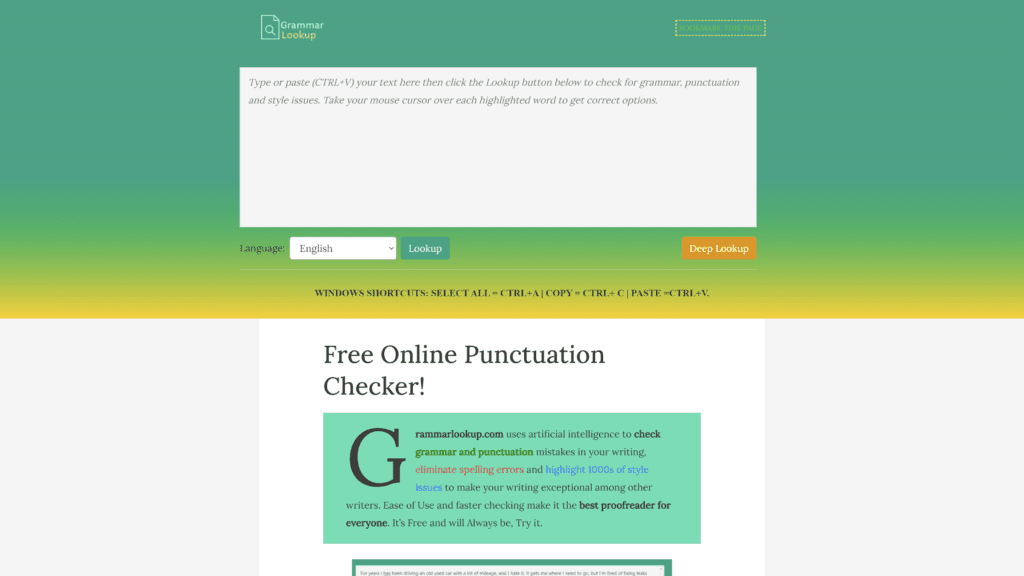 grammarlookup homepage screenshot 1