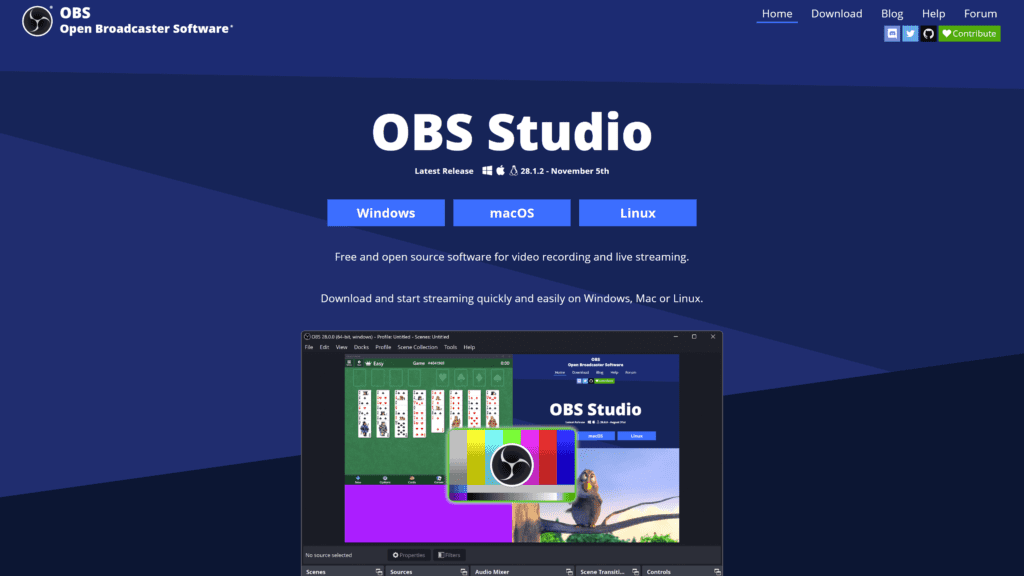 obsproject homepage screenshot 1