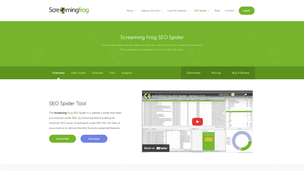 screamingfrog homepage screenshot 1