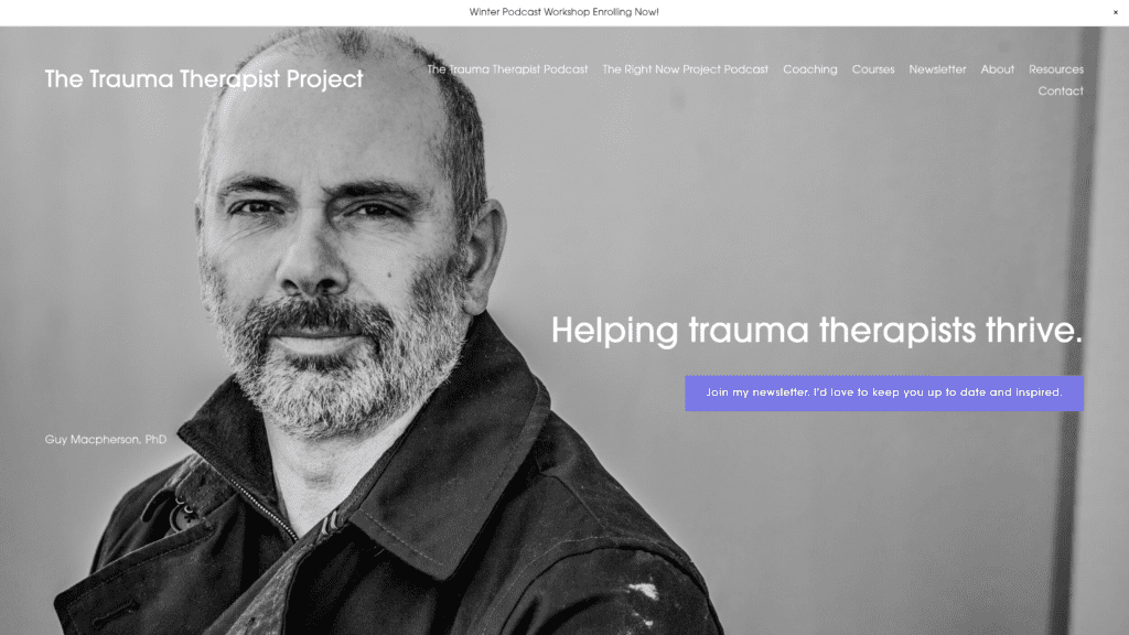 thetraumatherapistproject homepage screenshot 1