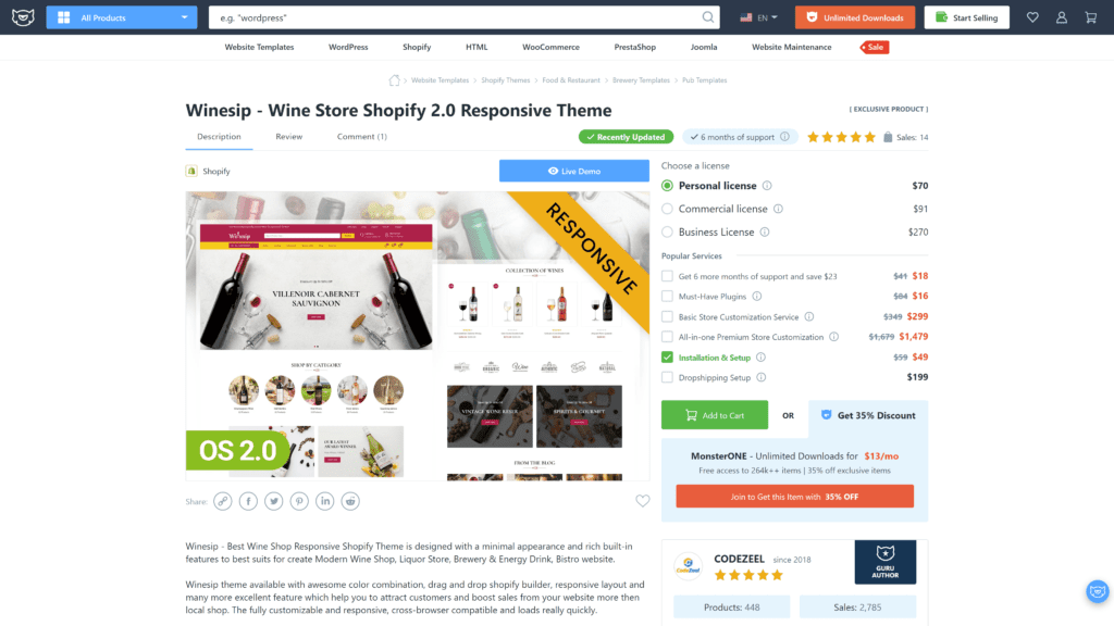 winesip homepage screenshot 1