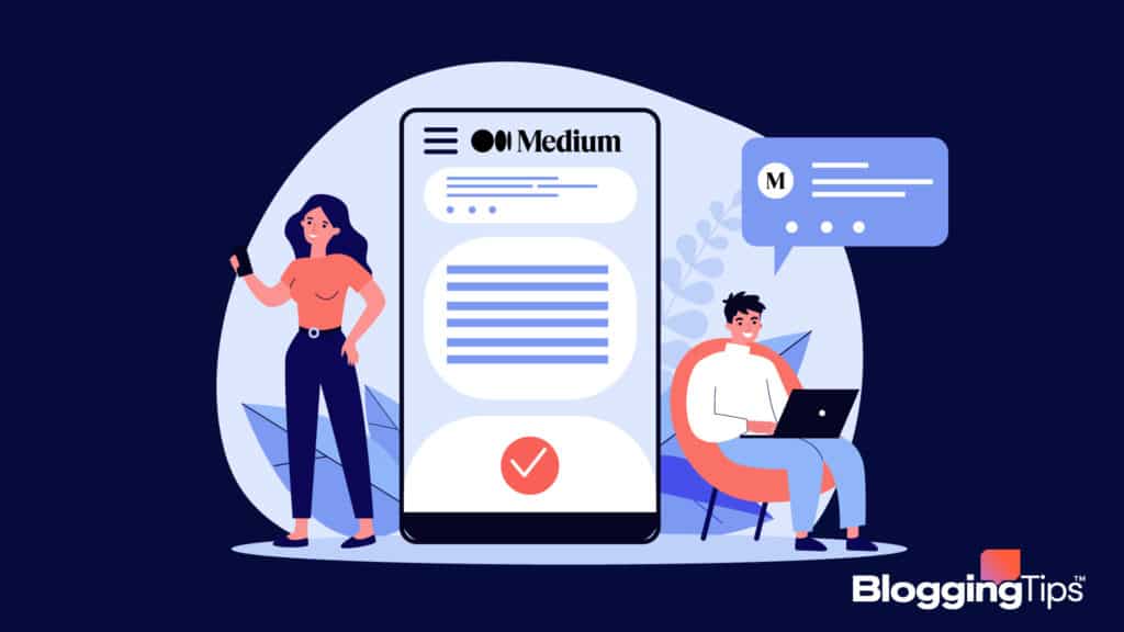 vector graphic showing an illustration of how to make money on medium