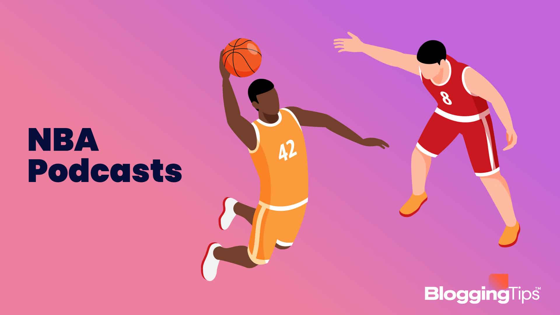 vector graphic showing an illustration of basketball with the big block text 