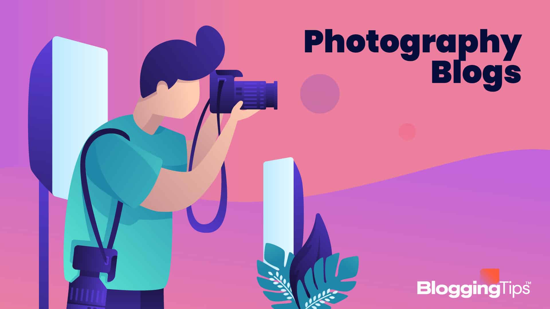 vector graphic showing an illustration of photography with the big block text 