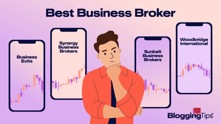 vector graphic showing an illustration of a man wondering which is the best business brokers to use