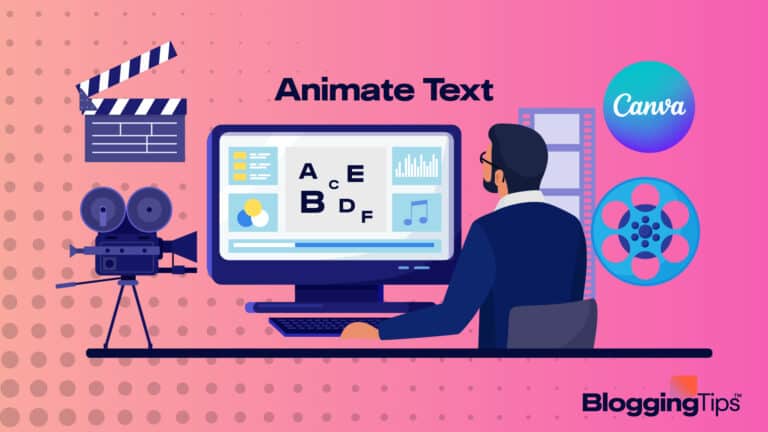 vector graphic showing an illustration of how to animate text in canva