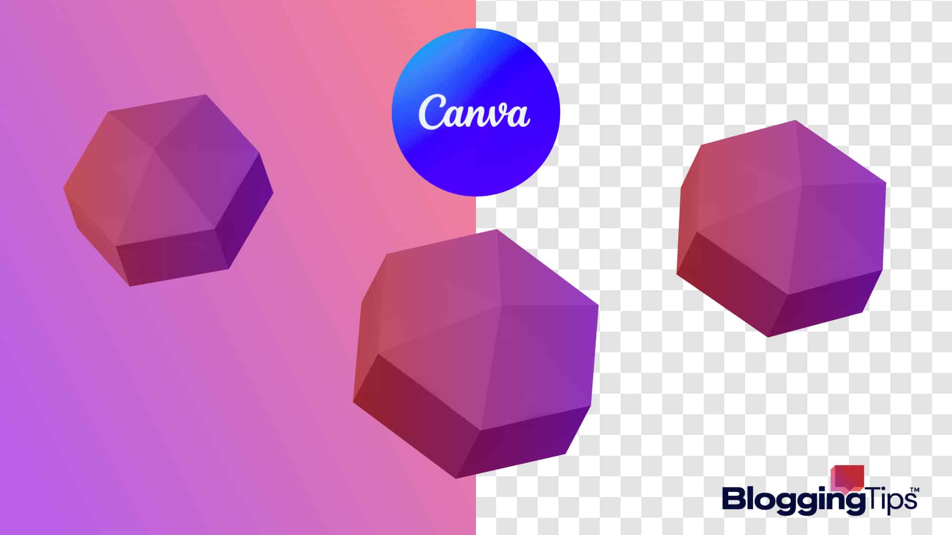 vector graphic showing an illustration of how to make a logo transparent in Canva