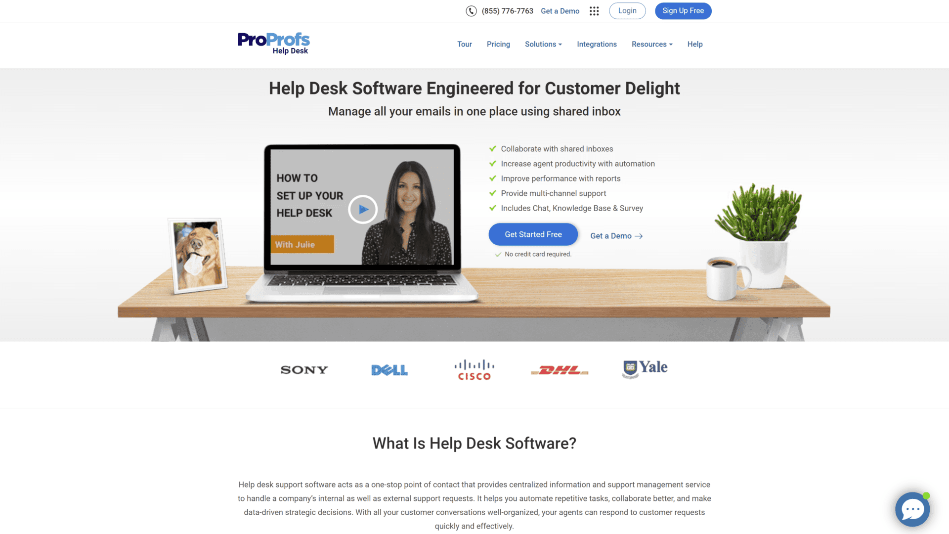 proprofsdesk homepage screenshot 1