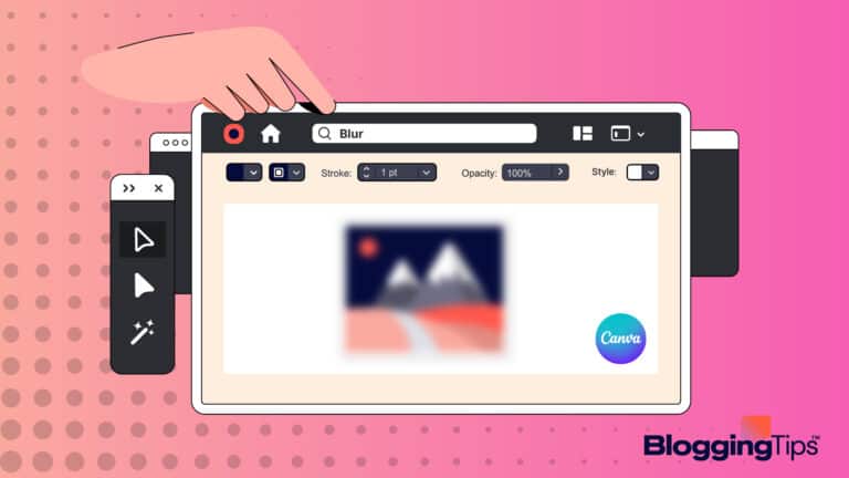 vector graphic showing an illustration of how to blur in canva