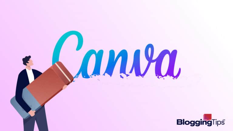 vector graphic showing an illustration of a person learning how to erase in canva