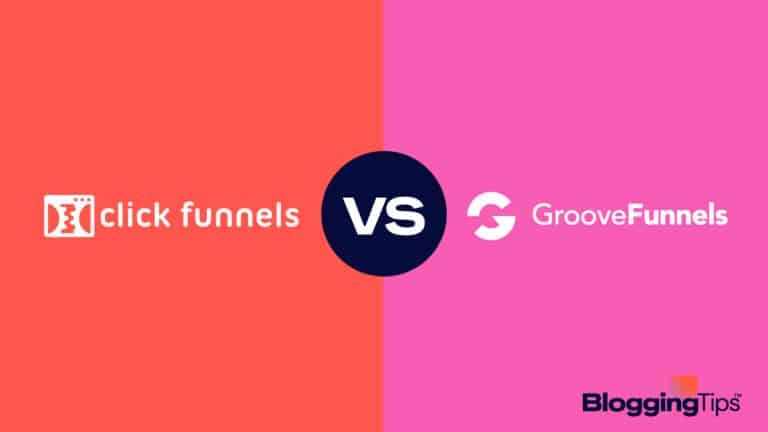 vector graphic showing an illustration of the difference of clickfunnels vs groovefunnels
