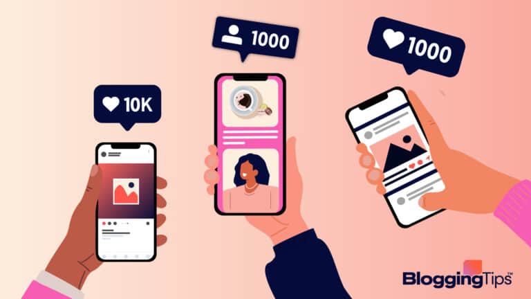 vector graphic showing an illustration of phones showing the most followed influencers on instagram