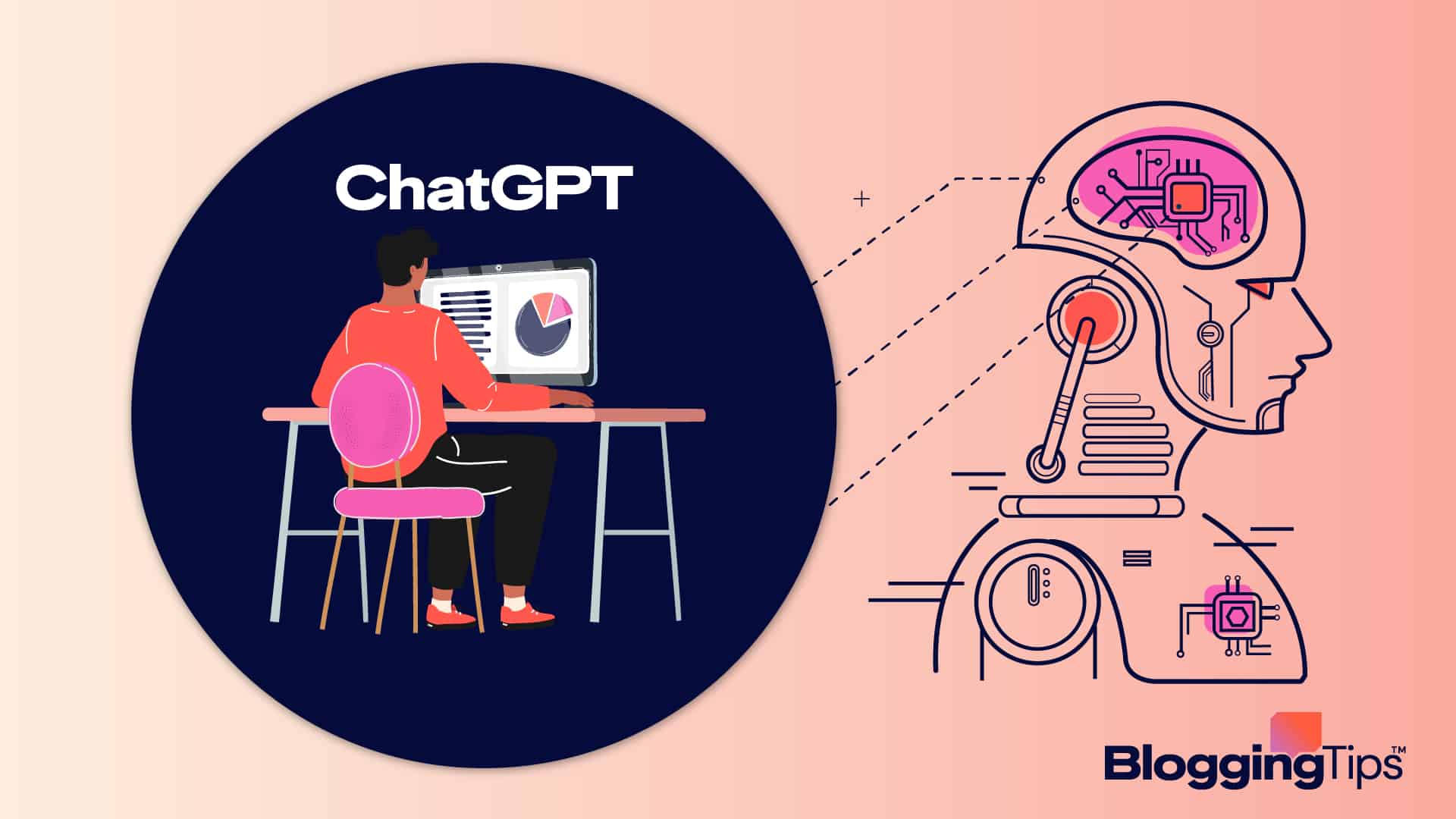 vector graphic showing an illustration of learning how does chatgpt work